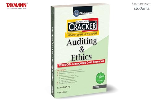 Taxmann's CRACKER for Auditing & Ethics (Paper 5 | Auditing) – Covering (topic/attempt-wise) past exam questions & (point-wise) answers | CA Inter | New Syllabus | Sept. 2024 Exams