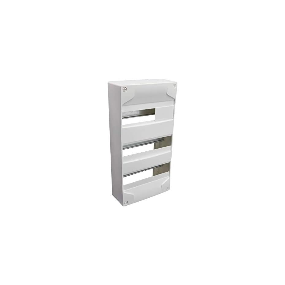 coffret électrique tableau électrique étanche coffret tableau module électrique coffret vide 3 rails 39 modules dimension 250 x 492 x 103 mm blanc 707804 debflex