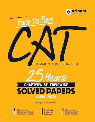 Arihant Face To Face CAT 30 Years (19932022) Sectionwise & Topicwise solved paper