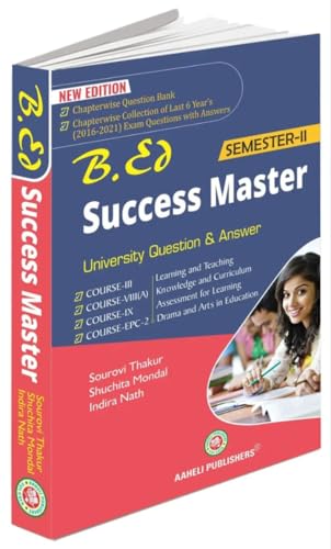 B.Ed. Scanner with Questions Answers Suggestion - Second Semester (English Version)