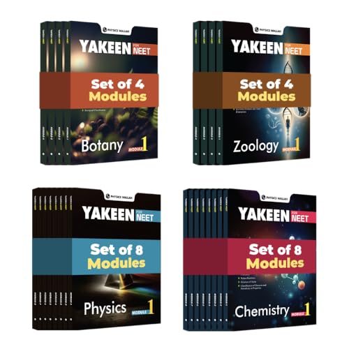 PW Yakeen for NEET Droppers Physics, Chemistry, Botany and Zoology Modules with Solutions & 30 OMR Sheets (2024 Edition) Combo Set of 24 Books