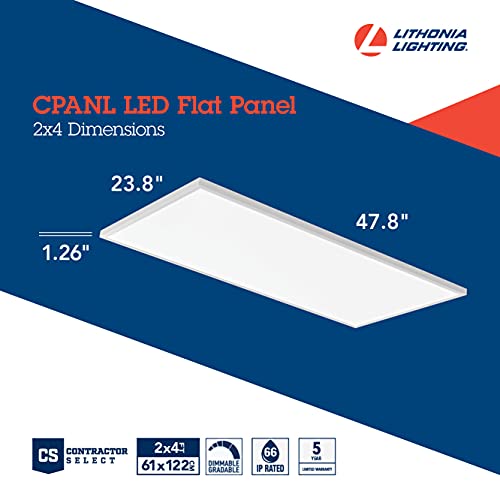 Lithonia Lighting CPANL 2x4 LED Flat Panel Light, 2 ft. by 4 ft. LED ...