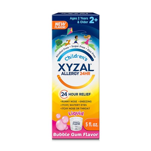 Xyzal Children's Oral Solution 24-Hour Allergy Relief for Kids, New ...