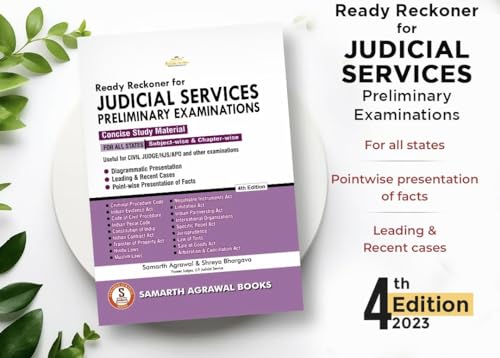 Ready Reckoner for Judicial Service Preliminary Exam. All States - 4th Edn. Manthan