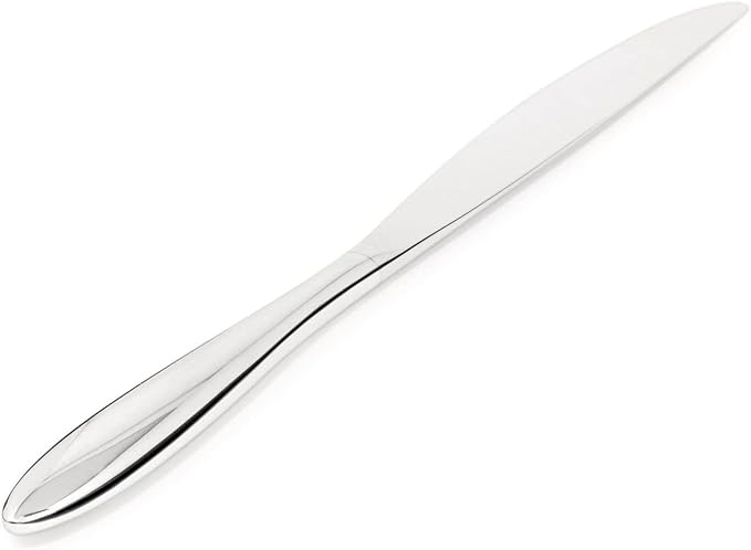 Alessi Mami 8-Inch dessert Monoblock Knife, 18/10 Stainless Steel Mirror Polish, Set of 6