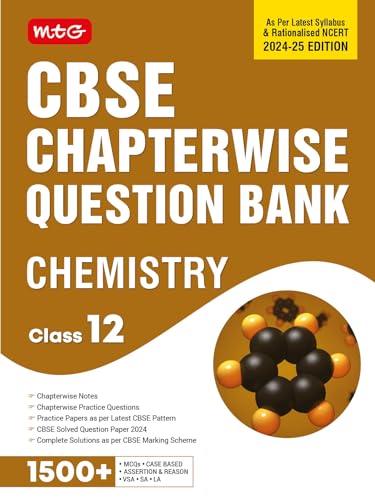 MTG CBSE Class 12 Chapterwise Question Bank Chemistry For 2025 Board Exam | As Per Latest CBSE Syllabus & Rationalised NCERT Pattern