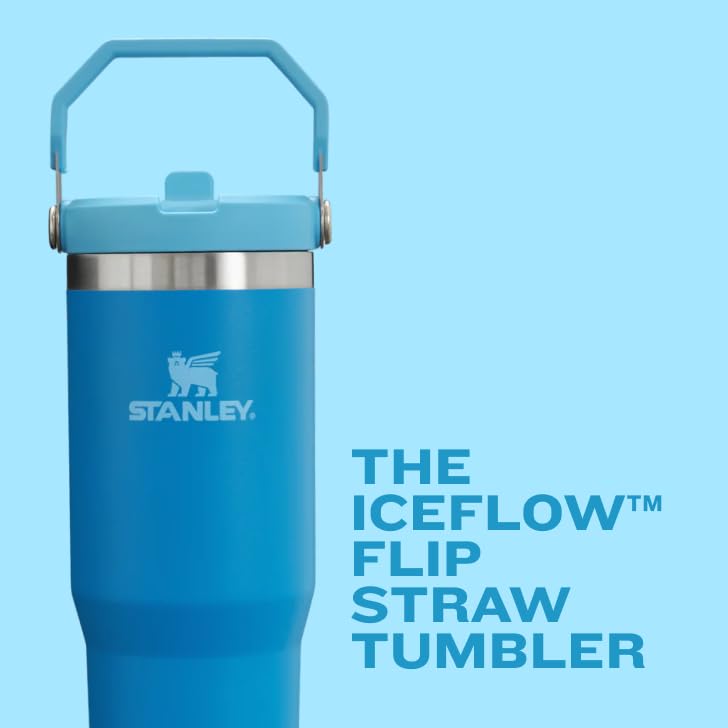 Stanley IceFlow 2.0 Flip Straw Tumbler with Deal with 30 oz | Twist On Lid and Flip Up Straw | Leak Resistant Water Bottle | Insulated Stainless Metal | BPA-Free | Hydrangea - Image 5