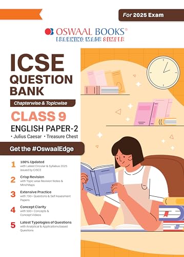 Oswaal ICSE Question Bank SOLVED PAPERS | Class 9 | English-II | For Exam 2024-25
