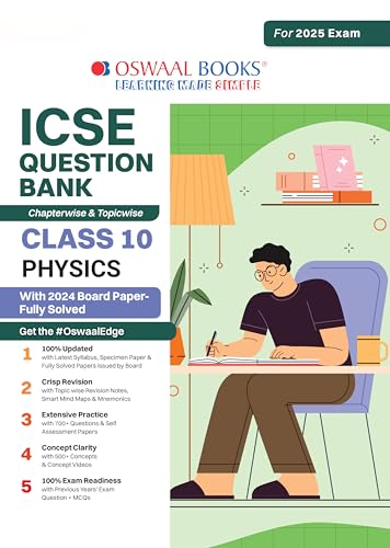 Oswaal ICSE Question Bank SOLVED PAPERS | Class 10 | Physics | For Exam 2024-25
