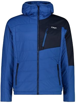 Outdoor Herrenjacke mit fester Kapuze.  Lässiger und urbane Stil, mit Watte gesteppt