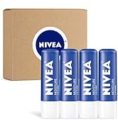 NIVEA Moisture Lip Care, Lip Balm Stick with Shea Butter, Jojoba Oil and Avocado Oil, 0.17 Oz, Pa...