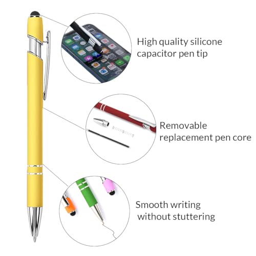 Custom Pens in Bulk, Personalized Engraved Pen with Name, Logo, or Text, Stylus Tip for Touchscreen, Smooth Black Ink, Promotional Business Pens for Marketing, Events, Gifts – Image 6