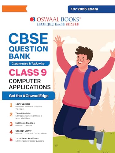Oswaal CBSE Question Bank Class 9 Computer Application, Chapterwise and Topicwise Solved Papers For 2025 Exams