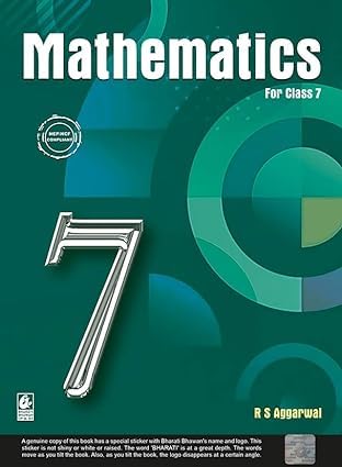 R S Aggarwal Mathematics: For 2025 Examination Class 7