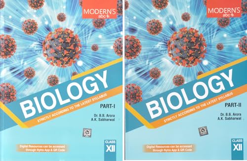 Modern's ABC+ Biology (Part I & II) for Class 12 - by Dr. B.B. Arora, A.K. Sabharwal (2024-25 Examination)