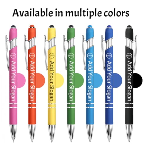 Custom Pens in Bulk, Personalized Engraved Pen with Name, Logo, or Text, Stylus Tip for Touchscreen, Smooth Black Ink, Promotional Business Pens for Marketing, Events, Gifts – Image 5