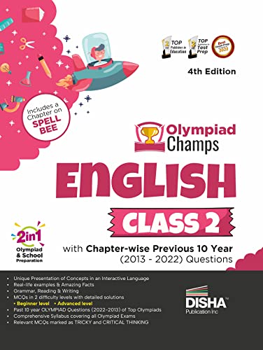 Olympiad Champs English Class 2 with Chapter-wise Previous 10 Year (2013 - 2022) Questions 4th Edition | Complete Prep Guide with Theory, PYQs, Past & Practice Exercise |