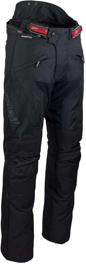 Motorrad Textil Trägerhose. Motorradhose  mit abnehmbaren Hosenträgern für einen festen Sitz, rutschfestes Material am Gesäß