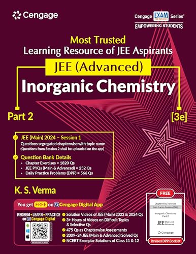 JEE Advanced Inorganic Chemistry: Part 2 with Free Online Assessments and Digital Content (Concept videos and Solution videos) 2024