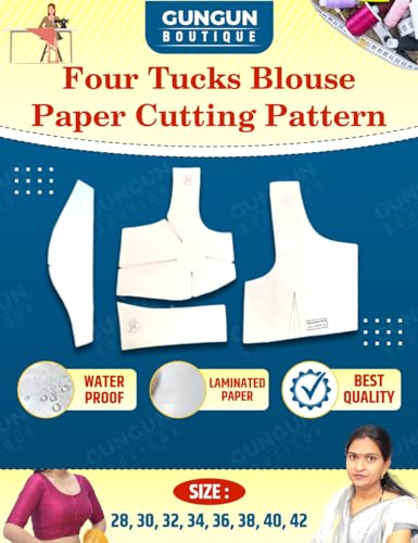 4 Tucks Blouse Paper Cutting Farma | All Size 28 To 42 | Belt Blouse Paper Cutting Farma Set