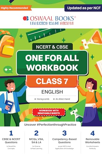 Oswaal NCERT & CBSE One for all Workbook | English | Class 7 | Updated as per NCF | MCQ's | VSA | SA | LA | For Latest Exam