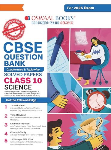 Oswaal CBSE Question Bank Class 10 Science, Chapterwise and Topicwise Solved Papers For Board Exams 2025