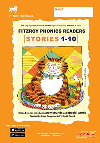 Phonics Readers | Fitzroy |1-10 | Phonics based Stories | For Kids aged 4 to 6 years | One Book of 10 Stories | Grade One Level | Letter Sounds