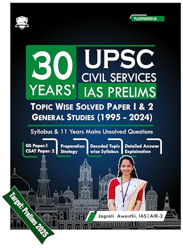 UPSC Prelims Previous Year Solved Question Papers | Topic-Wise | Papers 1 & 2 (1995 - 2024) | 30 Years