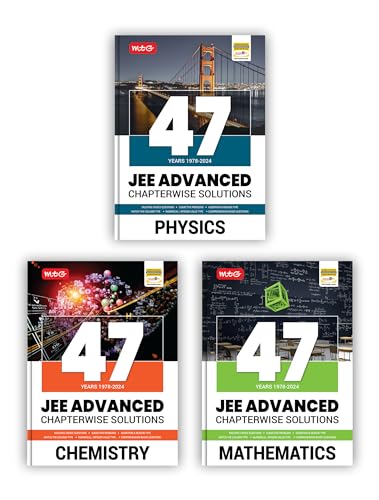 MTG 47 Years JEE Advanced (1978-2023) Chapter-wise Previous Years Solved Question Papers Physics, Chemistry & Mathematics | JEE Advanced PYQ For 2025 Exam (Set of 3 Books)