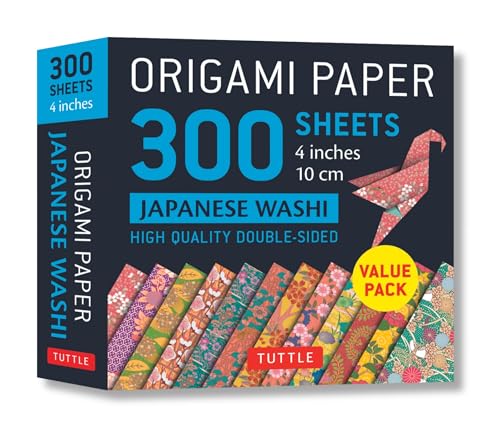 Origami Paper 300 Sheets Japanese Washi Patterns 4" (10 CM): Tuttle Origami Paper: High-Quality Origami Sheets Printed with 12 Different Designs