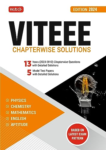 MTG VITEEE Chapterwise Previous 13 Years Solved Papers With 5 Model Test Papers Physics, Chemistry, Mathematics, English & Quantitative Aptitude PYQ Books For 2024 Exam