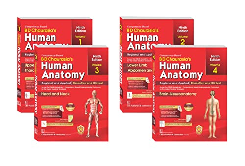 B D CHAURASIA'S HUMAN ANATOMY 9th Ed, 4 Volume Set (PB - 2023) [Paperback] B.D. CHAURASIA and Krishna Garg