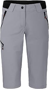 Comfort Damen Capri  3/4 Wanderhose. Leichte und robuste Damen 3/4 Wanderhose in sommerlicher Capri-Länge 