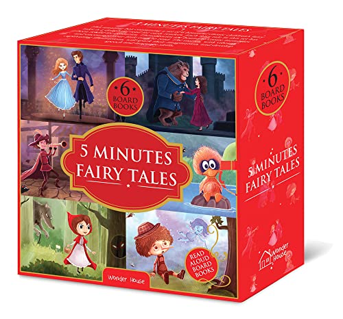 5 Minutes Fairy Tales Bookset: Giftset of 6 Board Books for Children (Abridged and Retold)