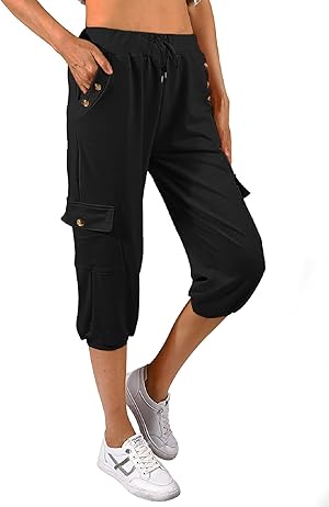 Capri Sweat Jogging Sporthose in 3/4 Länge
