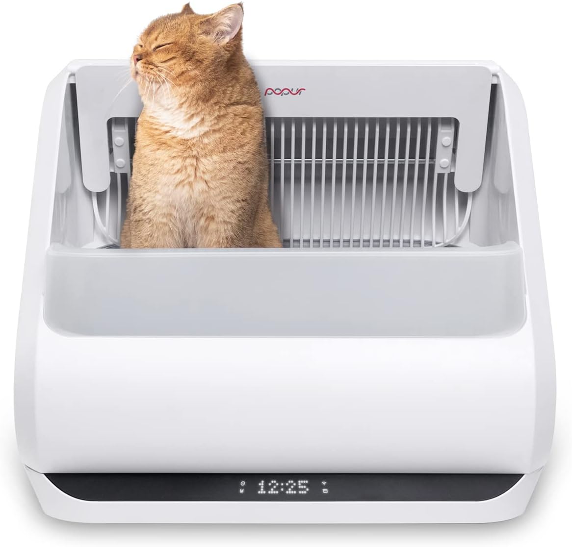 MeoWant Self-Cleaning Cat Litter Box, Integrated Safety Protection Automatic Cat Litter Box for Multi Cats, Extra Large/Odor Isolation/APP Control Cat Litter Box with Odor Eliminator & Mat & Liner-New