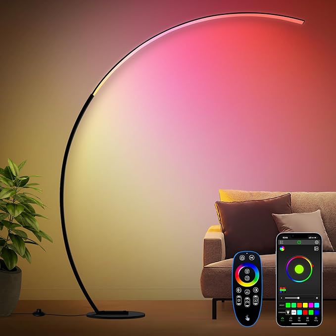 RGB LED Floor Lamp with Remote & App Control