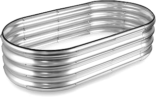 Galvanized Metal Raised Garden Bed JERIA Safe Garden Box