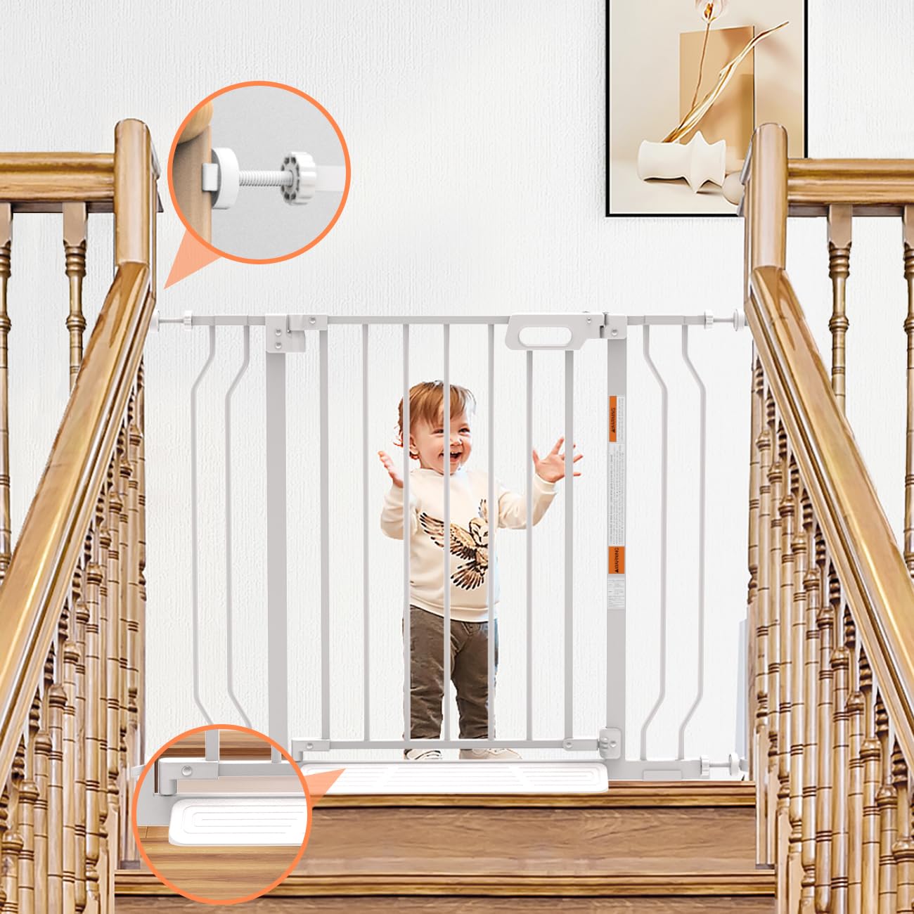 Mom's Choice-GROWNSY Baby Gate for Stairs