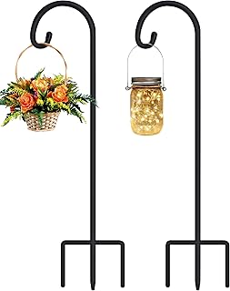 FEED GARDEN Adjustable Shepherds Hooks for Hanging Plants