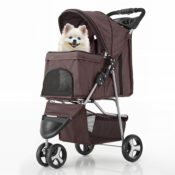 3 Wheels Pet Strolling Cart for Cats