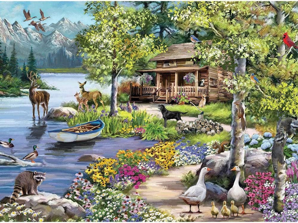 Cabin by the Lake – A Wooden Jigsaw Puzzle That Captures Nature’s Harmony
