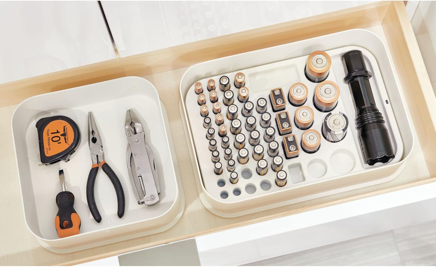 iDesign Recycled Plastic Battery Organizer