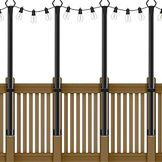 Clamp-on String Light Poles for Decks