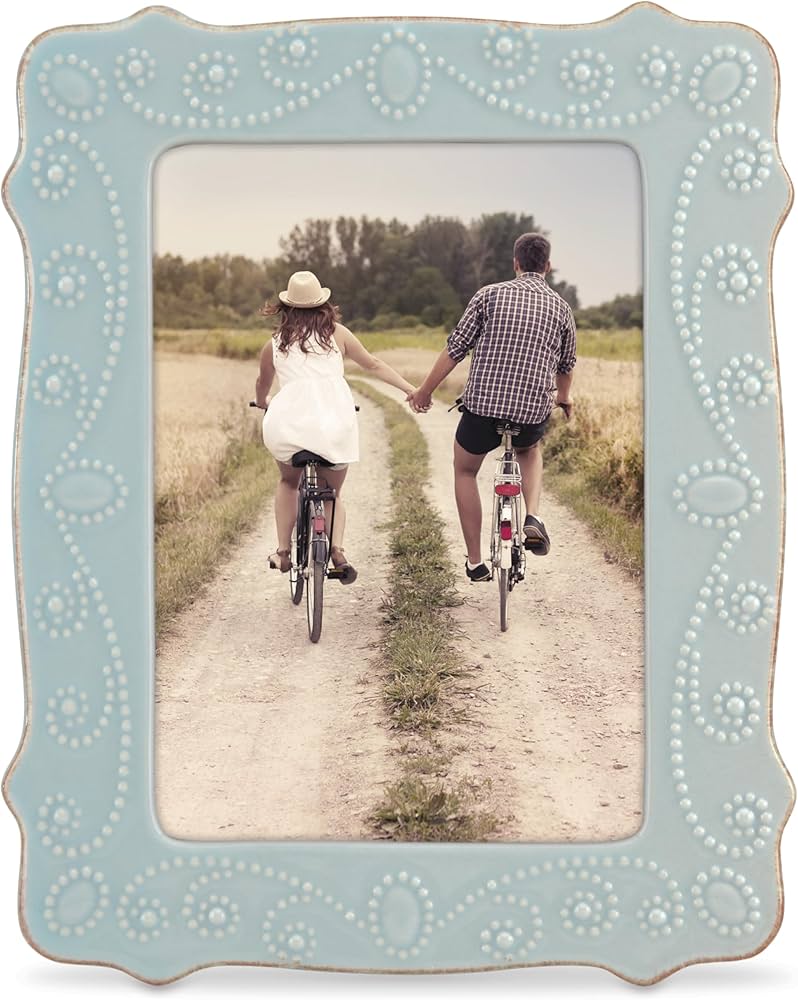 Lenox French Perle Ice Blue 5" X 7" Frame - 869601