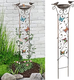 LEWIS&WAYNE Decorative Garden Trellis with Bird Bath