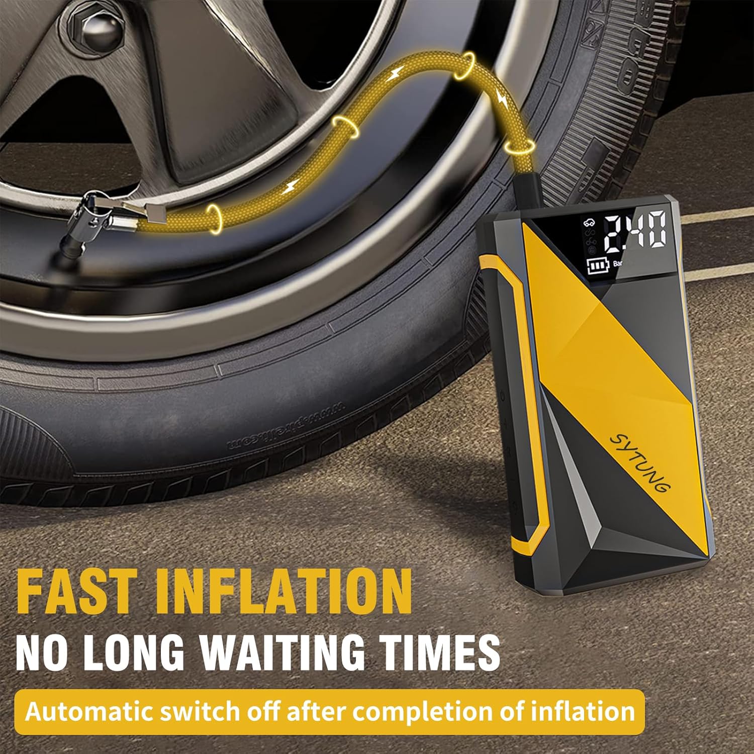 SYTUNG 150PSI Cordless Tyre Inflator