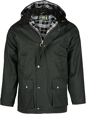 Übergrößen Outdoor Wachsjacke. Wasser- und winddicht, gewachste Baumwolle als Obermaterial