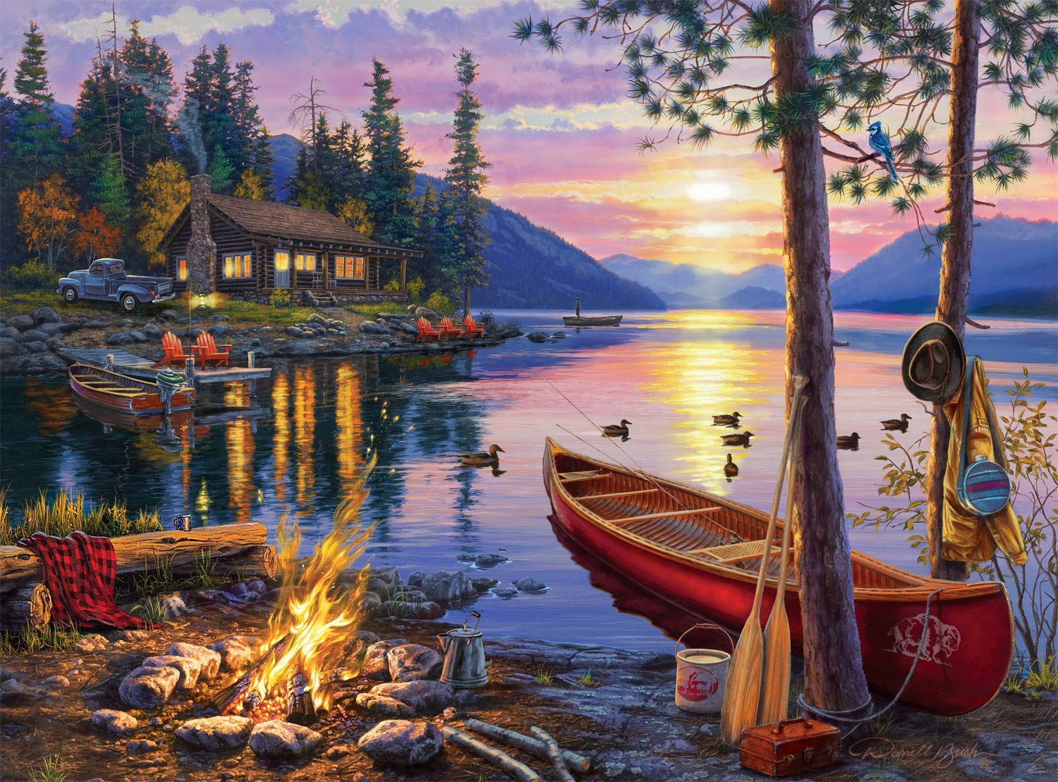 Lakeside Serenity: A Wooden Puzzle Capturing the Perfect Sunset Retreat Lakeside Serenity: A Wooden Puzzle Capturing the Perfect Sunset Retreat