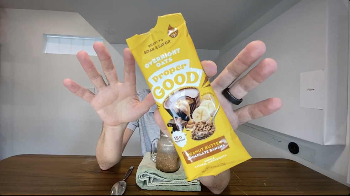 TASTE TEST Proper Good PB Chocolate Banana Overnight Oats